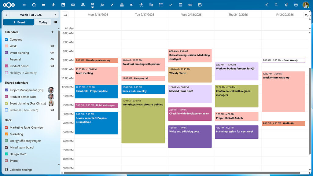 Nextcloud  - Agenda partagé